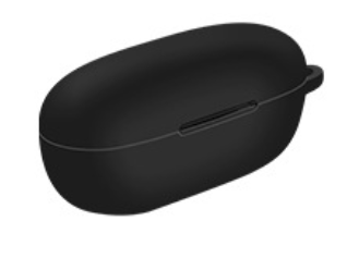 Чохол-накладка DK Silicone Candy Friendly з карабіном для Xiaomi QCY T17 Black - фото 2