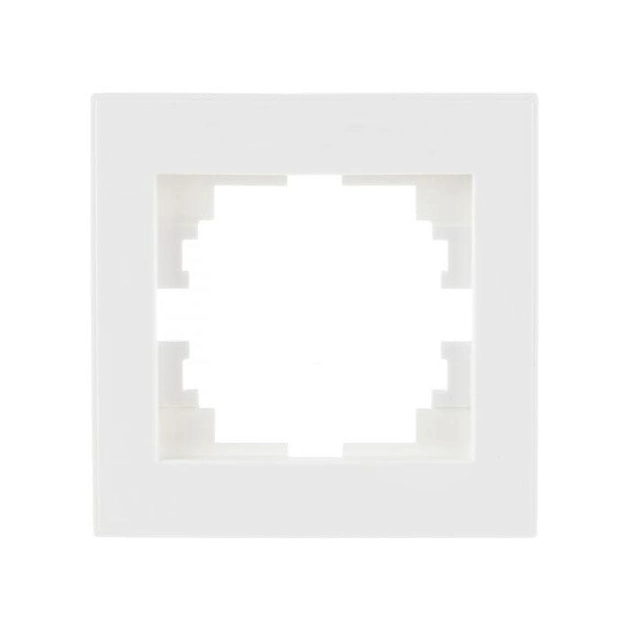 Рамка 1-местная горизонтальная Lezard Rain Белый