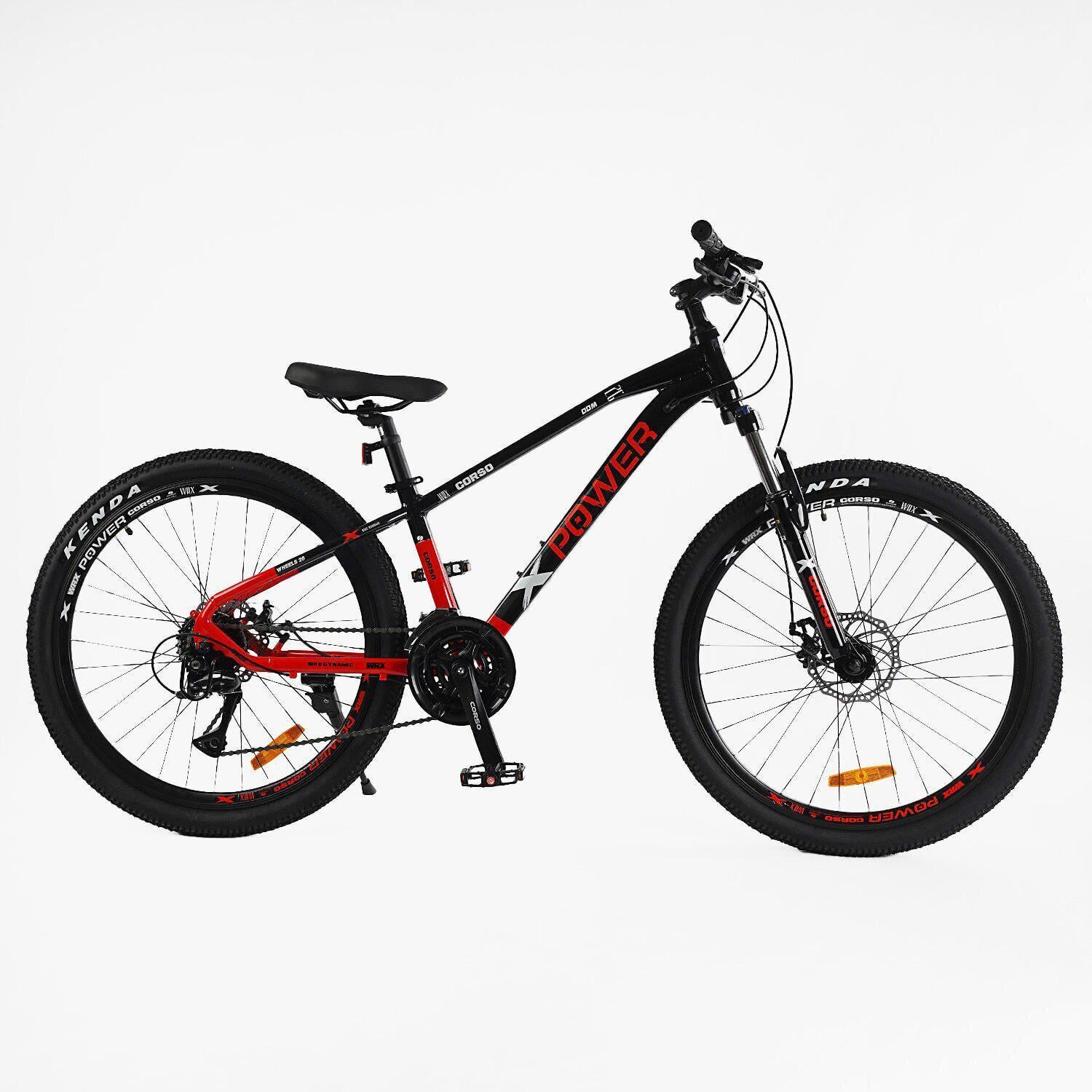 Велосипед горный Corso X-Power алюминиевый 26"/13" Черно-красный (420425641)