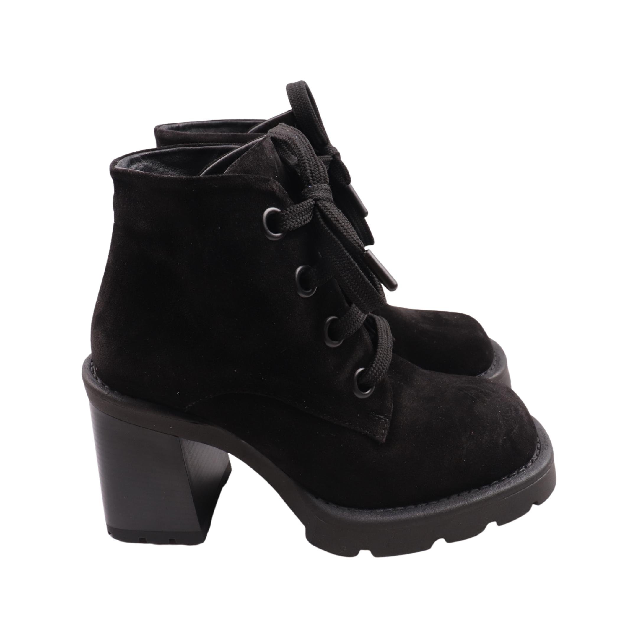 Ботильоны женские AQUAMARIN натуральная замша р. 39 Черный (2269-23DH)