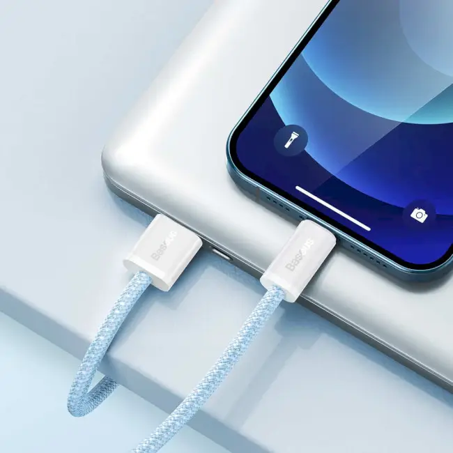 Кабель BASEUS Dynamic Series Fast Charging Cable USB to Lightning CALD000403 2,4A 1 м Blue - фото 8