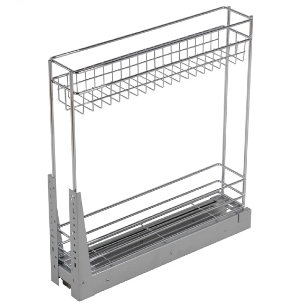 Висувний кошик Карго Sigma ширина модуля нижнє кріплення без доводчика 150 мм 2 полиці Хром (SO0890)
