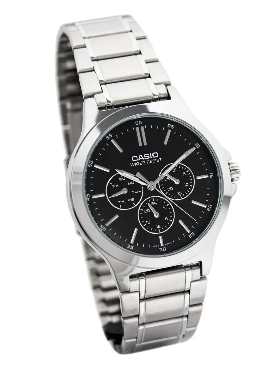 Годинники жіночі CASIO LTP-V300D кварцові на металевому браслеті Сріблястий