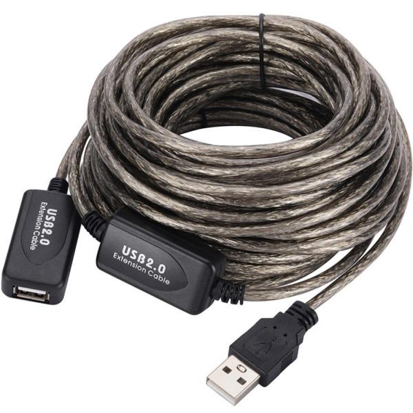 Кабель-удлинитель для передачи данных CABLEXPERT USB AM-AF 30м Черный (B01058)