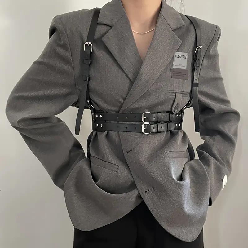 Пояс жіночий готичний LET’S RESIN із металевою пряжкою довжина 89 см ширина 5 см Чорний Пояс жіночий готичний LET’S RESIN із металевою пряжкою довжина 89 см ширина 5 см Чорний