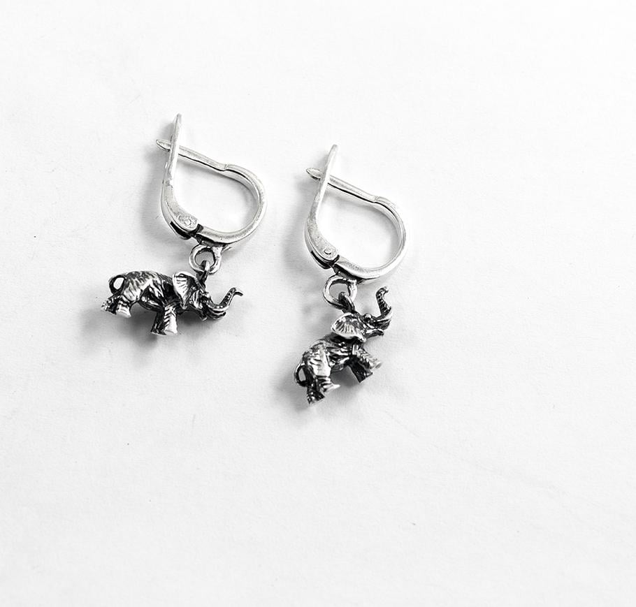 Серьги Maxi Silver 9537 Слоники (89537)