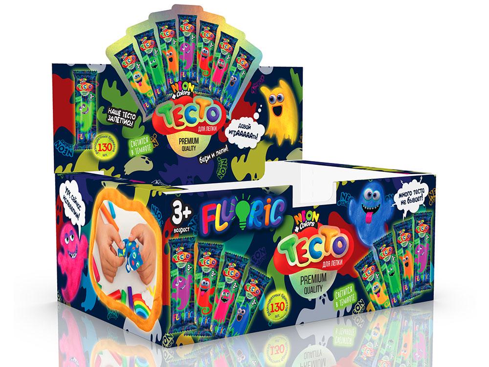 Набір творчості тісто для ліпки Danko Toys fluoric 10 кольорів (MTT-102756)