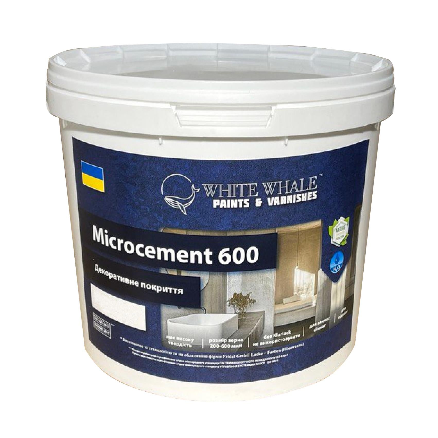 Покрытие декоративное White Whale Mikrozement 600 сухая смесь 8 кг