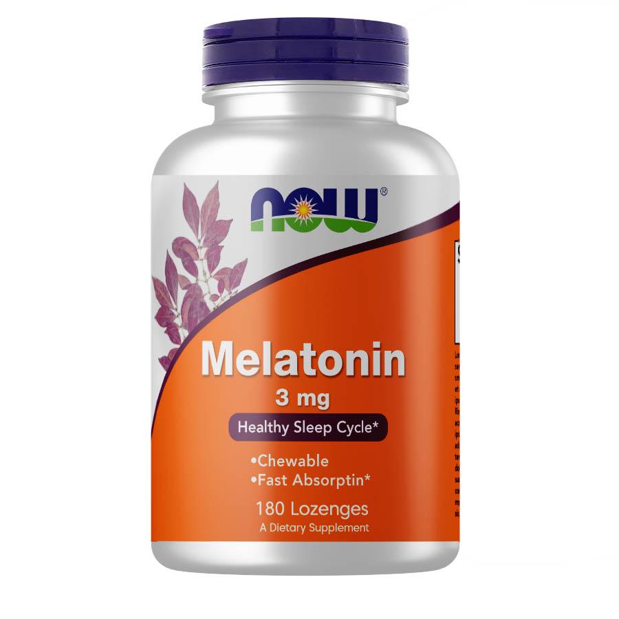 Натуральна добавка NOW Melatonin 3 мг 180 жувальних таб. (3631)