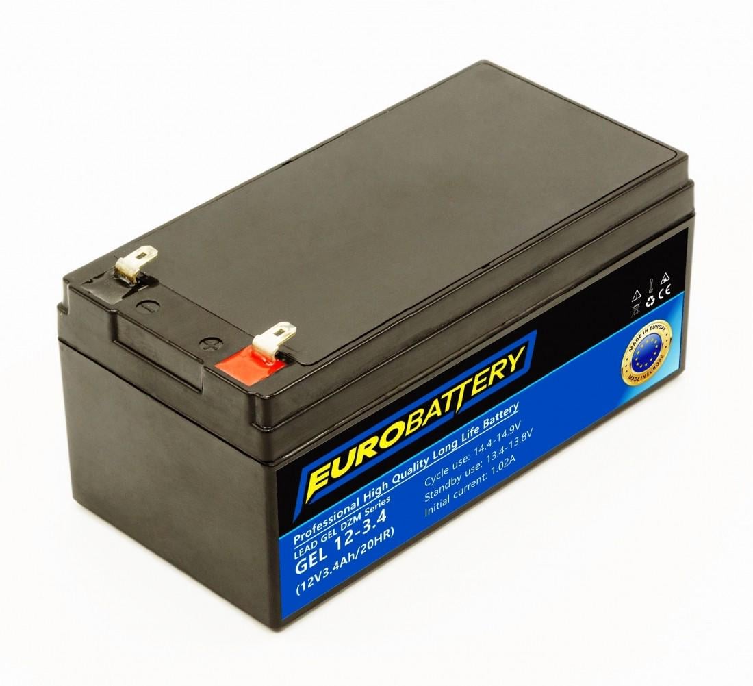 Аккумулятор гелевой для ИБП EuroBattery GEL 12-3.4 DZM 12V 3,4Ач (727)