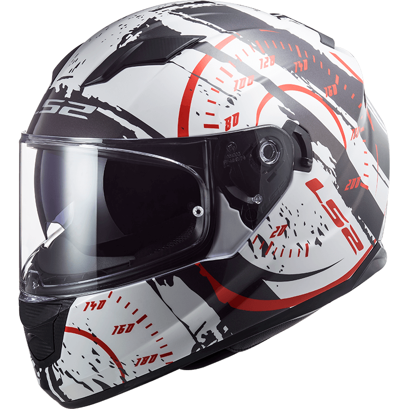 Мотошолом LS2 FF320 Stream Evo Tacho L White/Black/Red (19840)