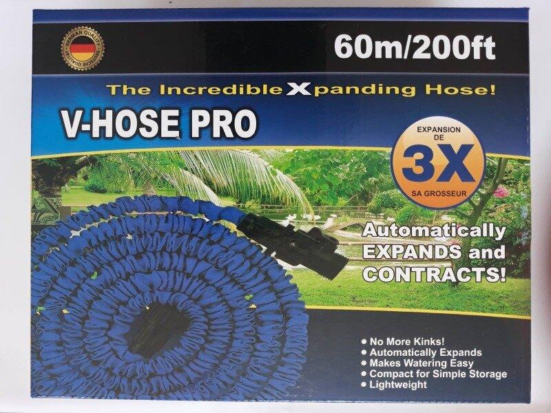 Шланг для полива компактный растягивающийся Magic Hose V-Хосе Pro 60 м/200ft Синий (2338) - фото 4