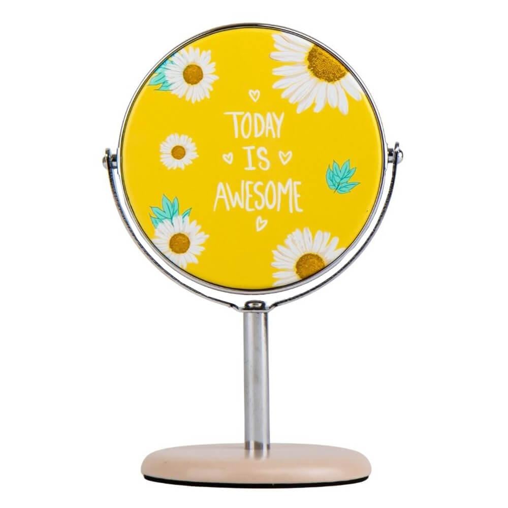 Набор косметических зеркал Elisey Ромашки 14 см 4 шт. Желтый (9039-007)