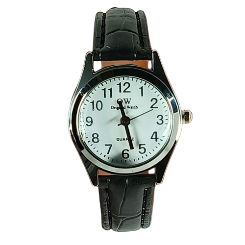 Годинник жіночий OW на ремінці d-28 мм Silver/White/Black (3753) - фото 2