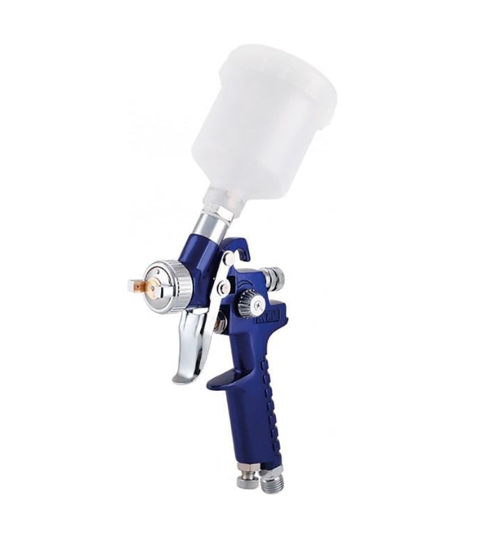 Краскораспылитель пневматический мини Miol пластиковый верхний бак HVLP 1 мм 110 мл Синий (23909)