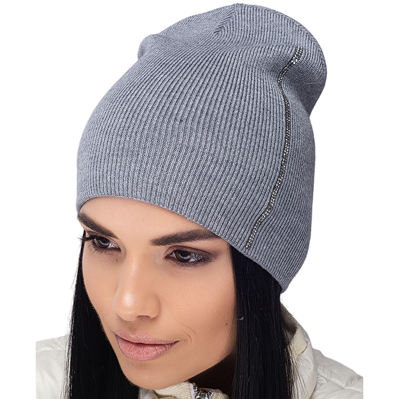 Шапка Leks ДАРЬ двойная бени без манжета One size Серый (129855)
