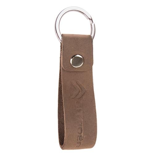 Брелок Vitol Citroen кожаный с кольцом Brown (258389)