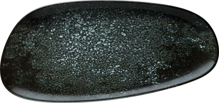 Блюдо прямоугольное Bonna Cosmos Black Vago фарфоровое асимметричное 36 см Черный (169-135-COSBLVAO36DT)