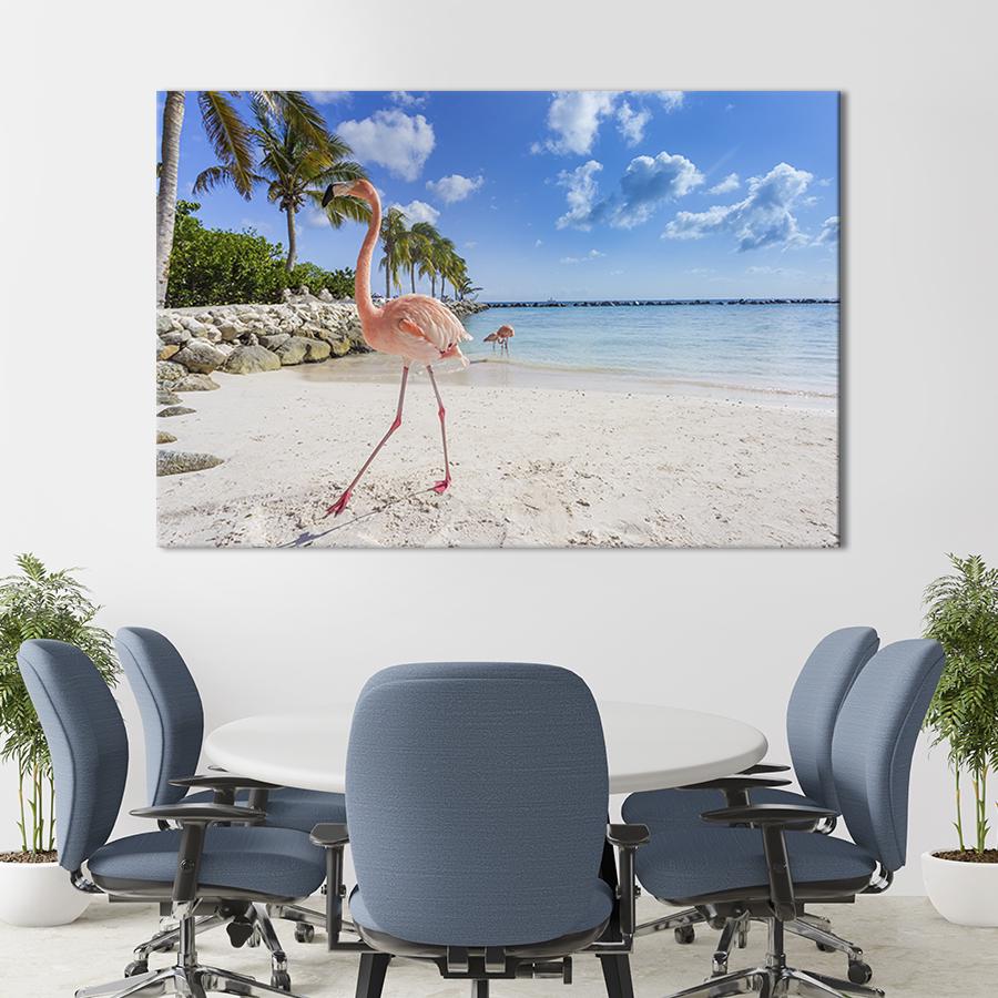 Картина на холсте Статный розовый фламинго 122x81 см (169-1)