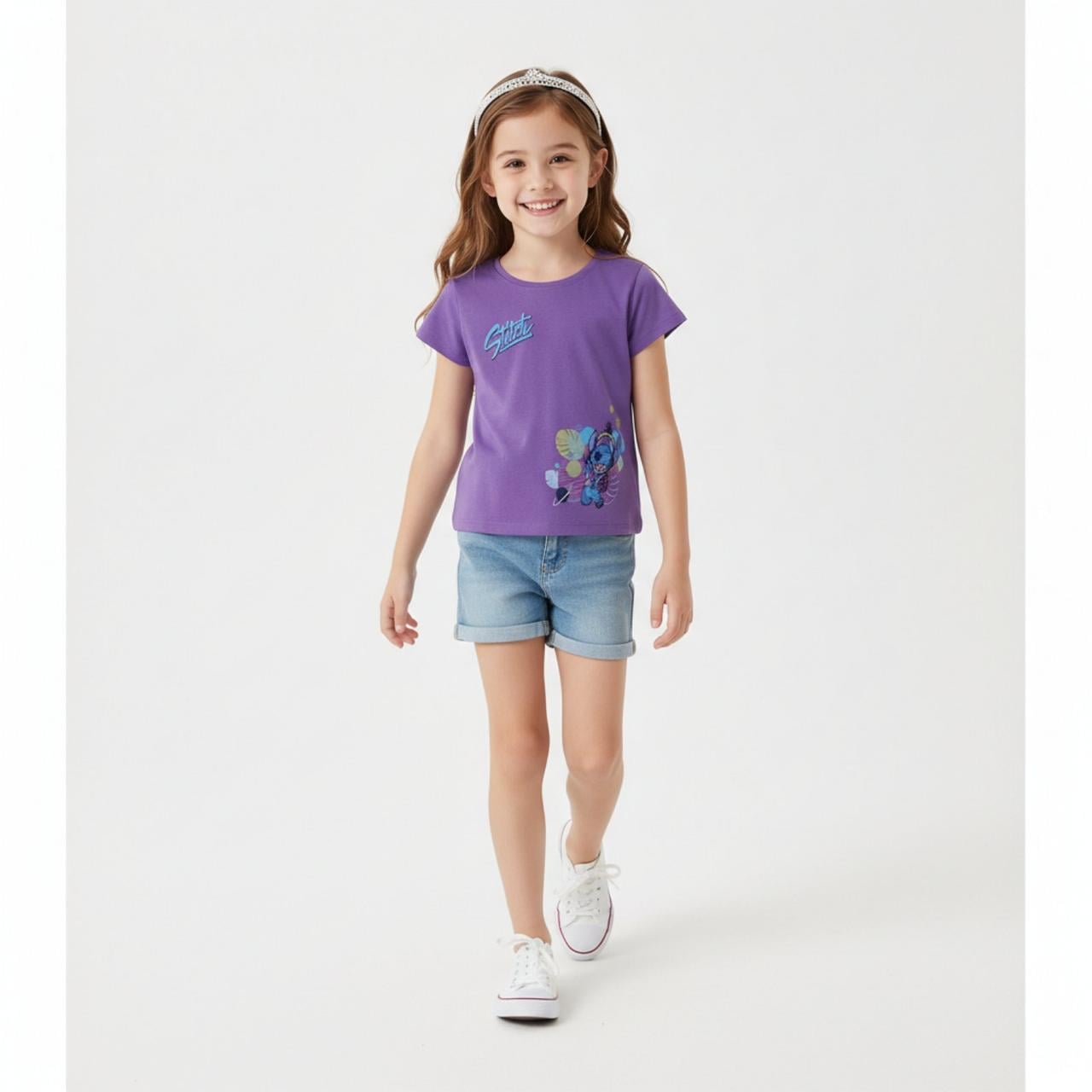 Футболка для девочки Disney Стич 110/116 см 4-6 лет (35245119)