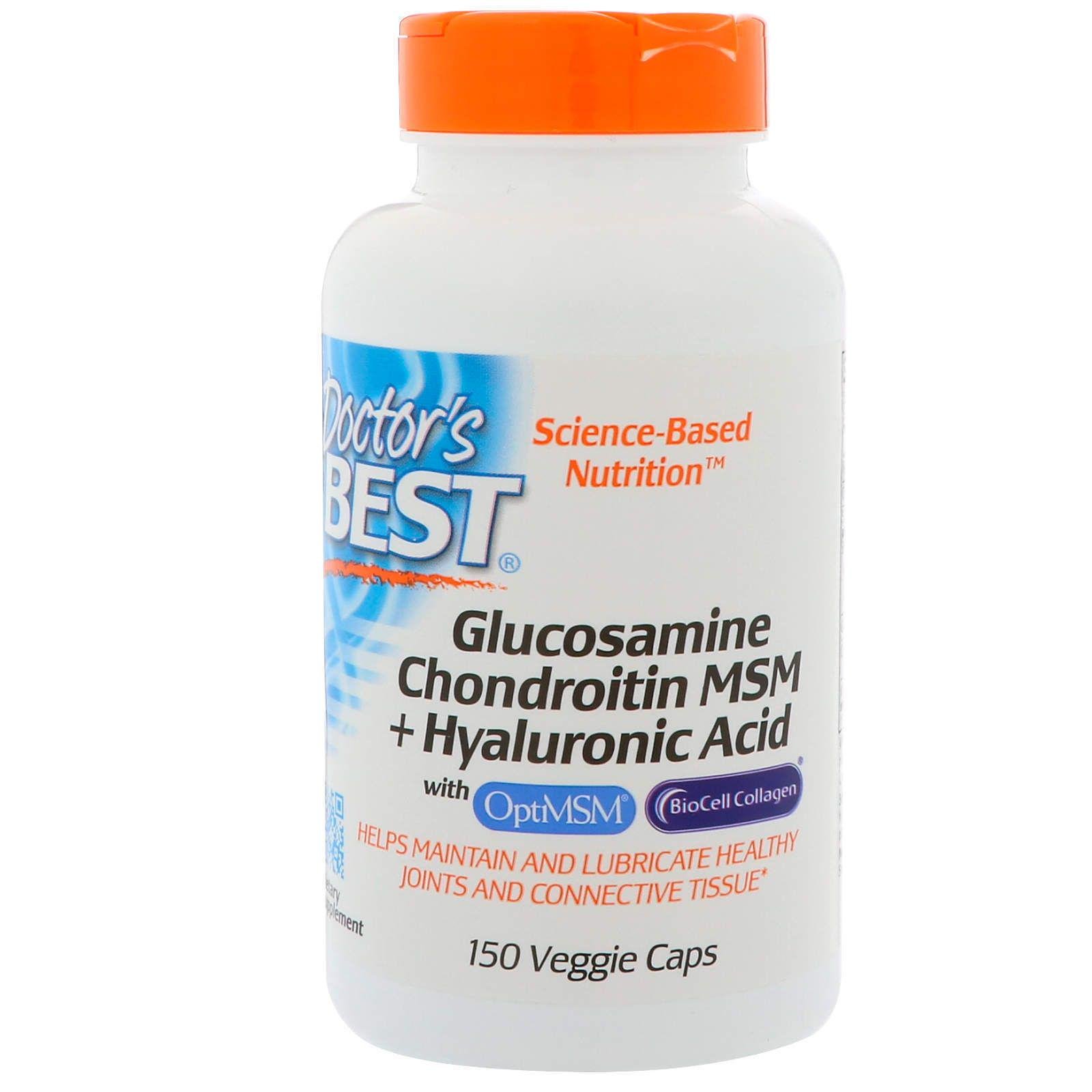 Витамины Doctor's Best Glucosamine Chondroitin MSM Hyaluronic Acid 150 капс. (00000037291)