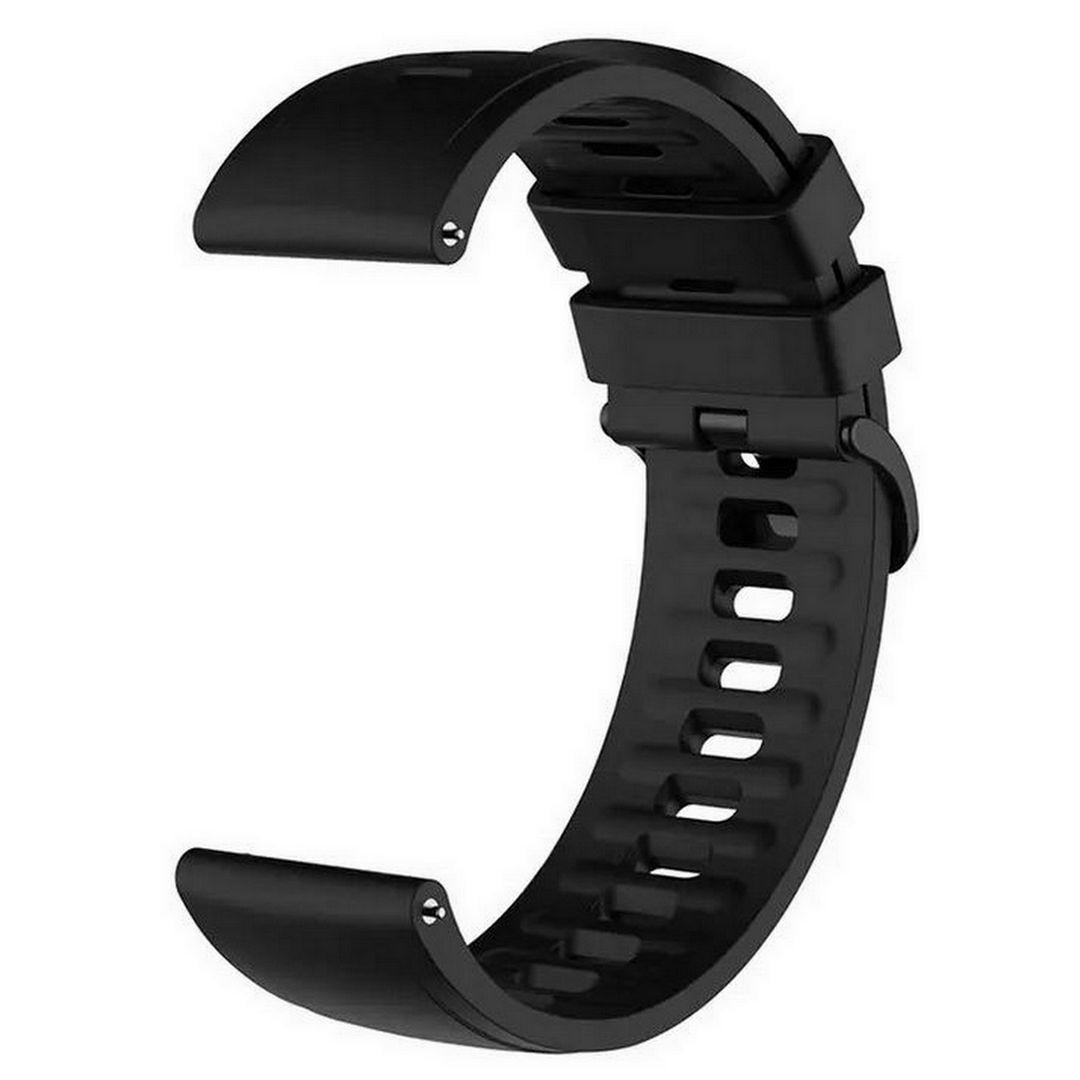 Ремінець універсальний силіконовий для Amazfit/Haylou/Huawei/Samsung/Xiaomi 22 мм Black