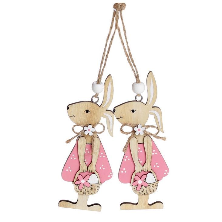 Подвеска декоративная Деко Кролики 2 шт. (6620)