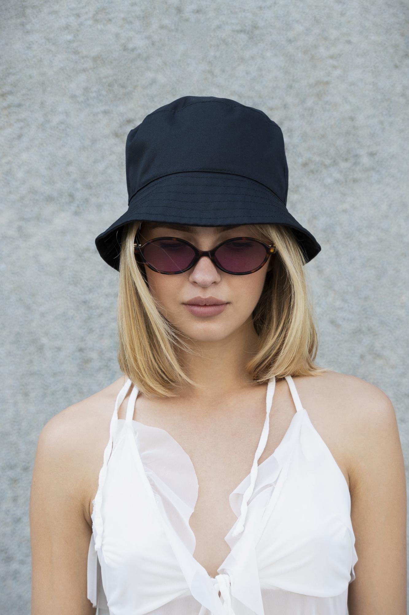 Панама женская базовая Without Basic однотонная летняя Черный (М8049923) Панама женская базовая Without Basic однотонная летняя Черный (М8049923)