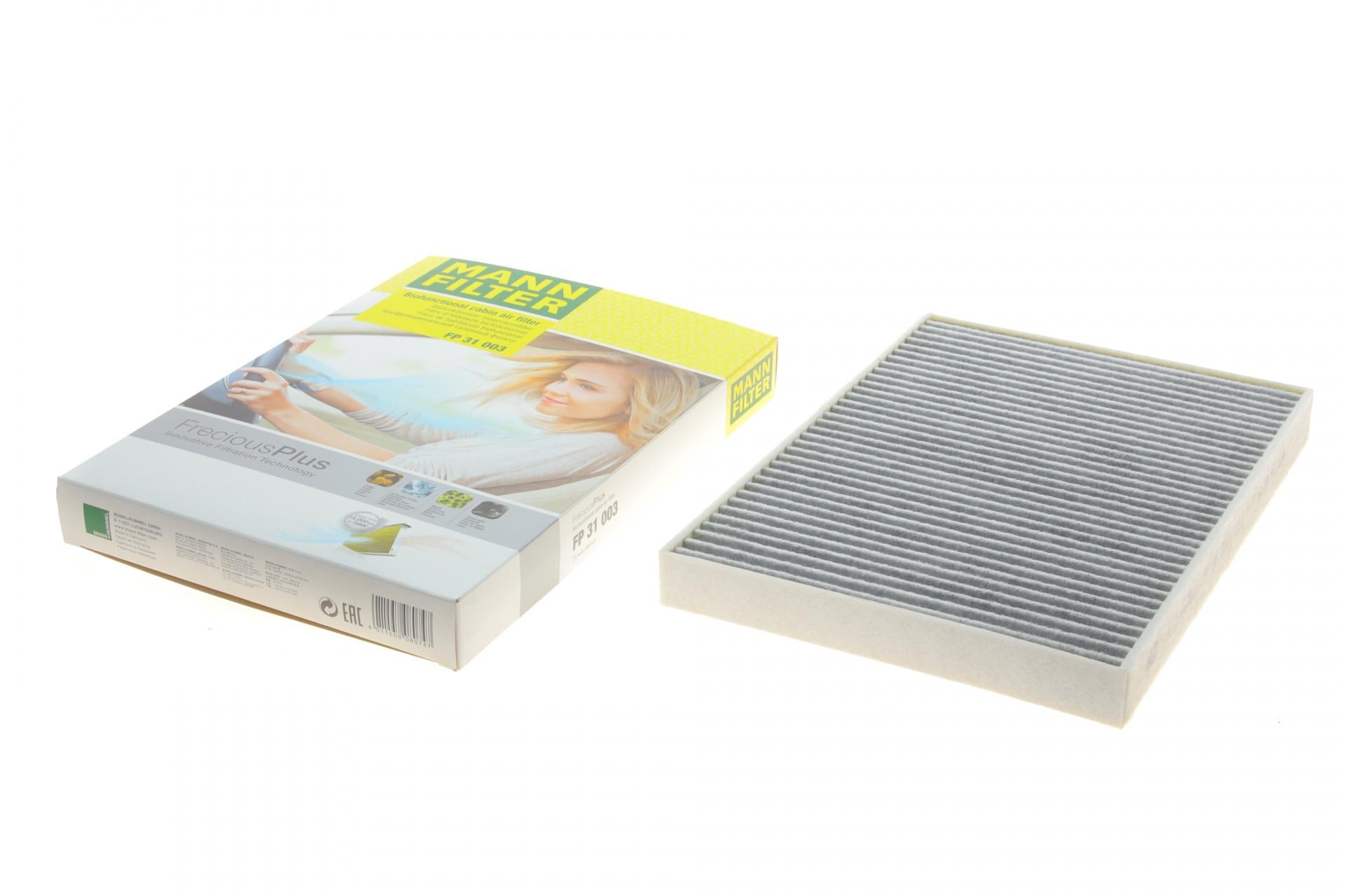 Фильтр салона Mann-Filter для Audi A4/A5/Q5/Q7 2,0-3,0 TDI 15- угольный /антибактериальный (FP 31 003)