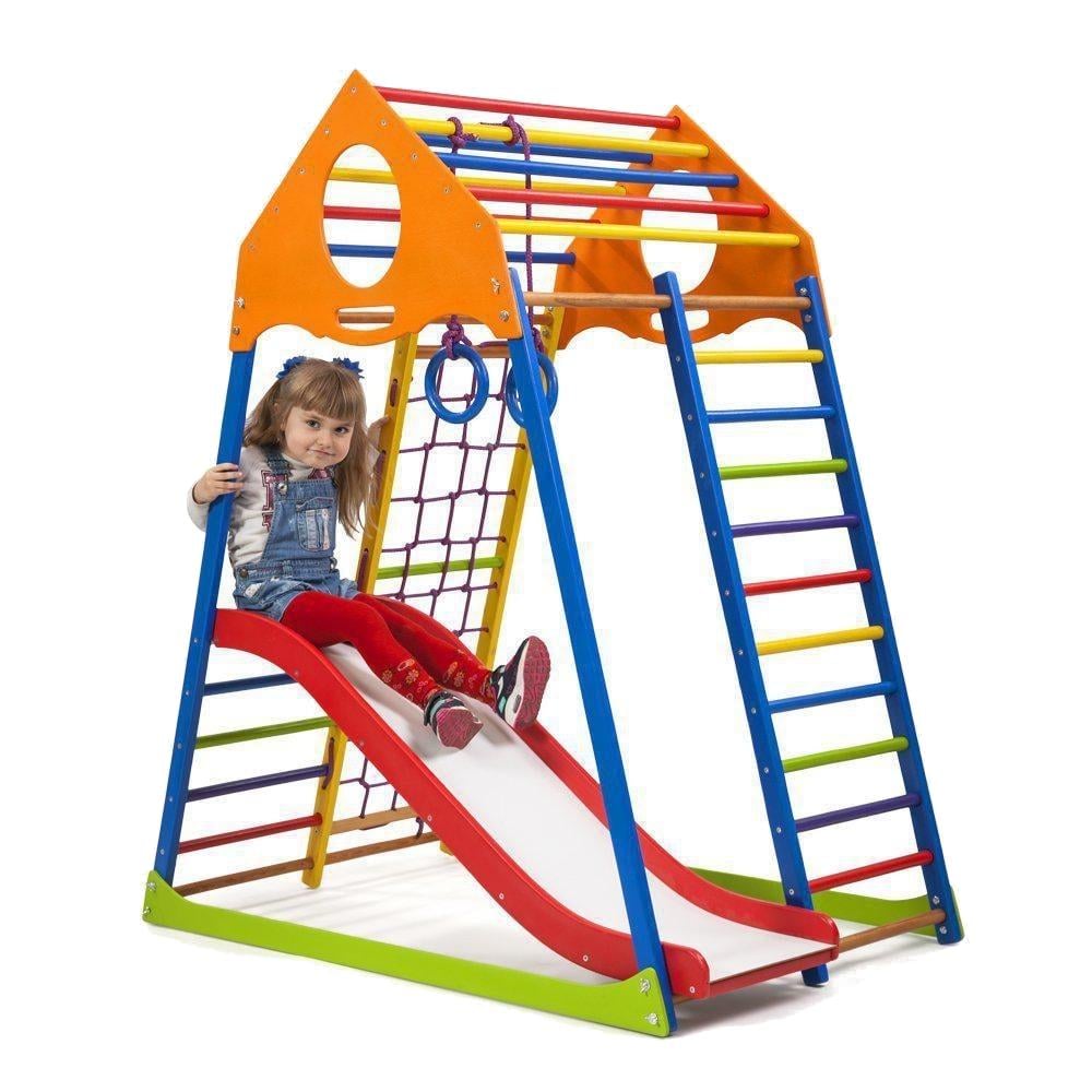 Детский спортивный комплекс SportBaby KindWood Color Plus 1 (KindWood-Color-Plus-1-4)