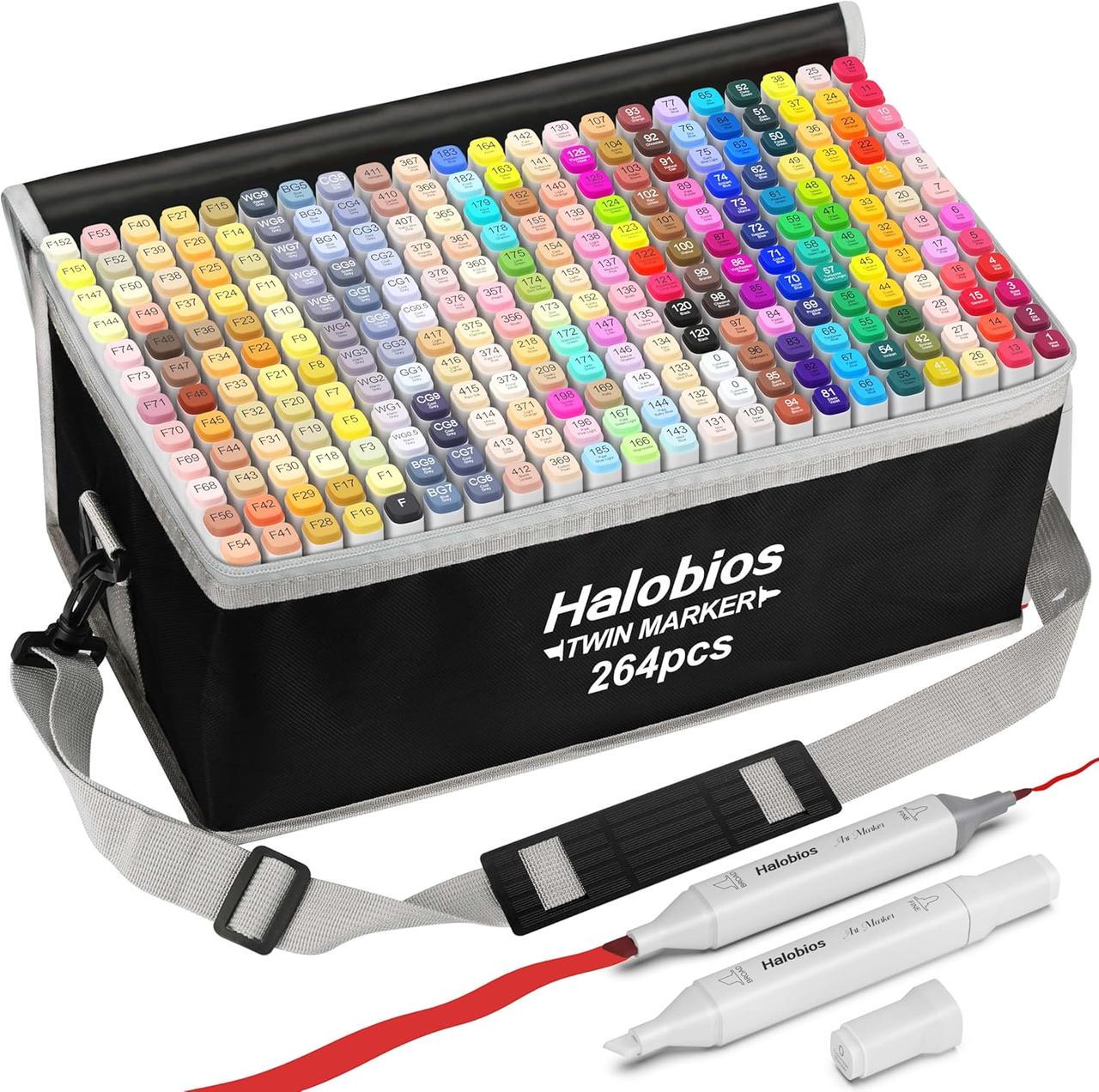 Набор маркеров Halobios перманентные спиртовые 264 цветов (2801752882)
