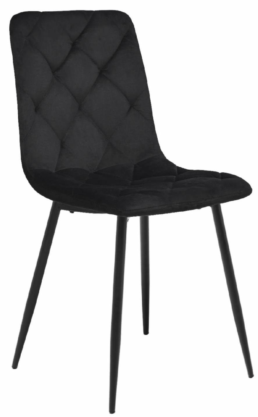 Стілець кухонний SHELL металевий каркас чорний тканина оксамит Чорний (N-41-black-velur/ black)