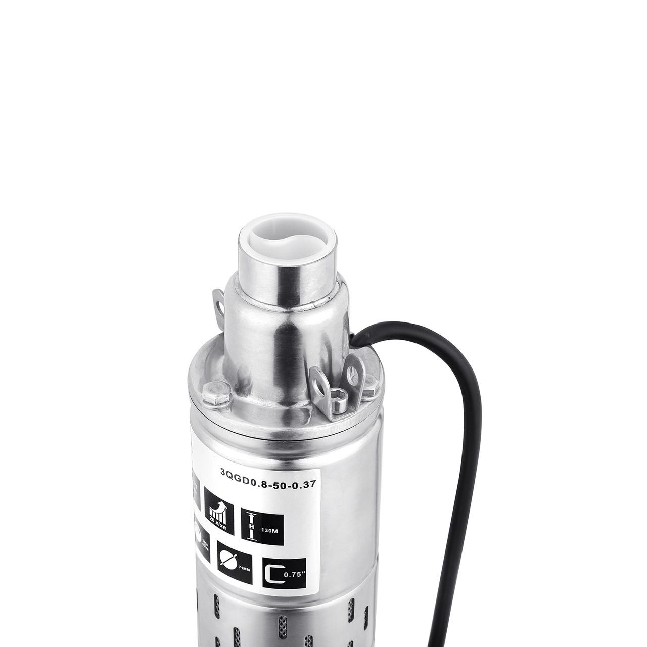 Насос глибинний шнековий Pumpman 3QGD0.8-50-0.37 кВт Нmax 130 м Qmax 1,2 куб.м 370 Вт (2681047355) - фото 4