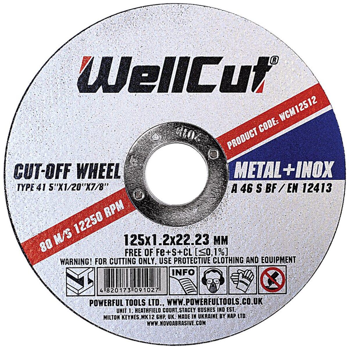 Диск відрізний по металу WellCut 125х1,2х22,23 мм (434546)