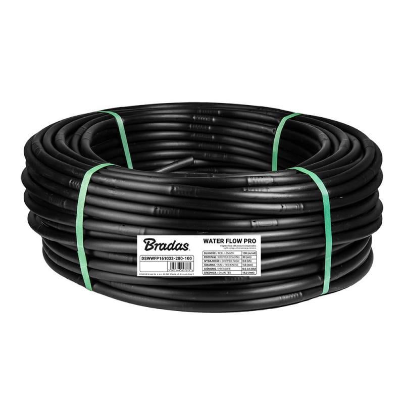 Трубка капельная WATER FLOW PRO DSWWFP161033-200-100 Ø 16 мм 1 мм 33 см 2 л/ч 100 м (20005)