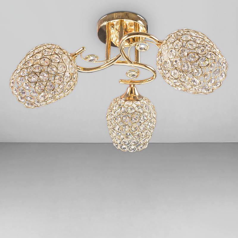 Люстра потолочная Light House SC-18252/3 FG 50х50х23 см Золотистый