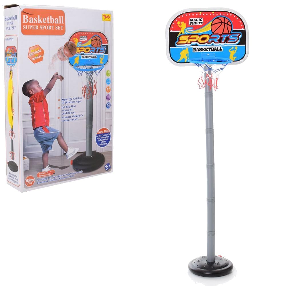 Баскетбольное кольцо 24 см со стойкой и мячом 125 см M 5962 Баскетбольное кольцо 24 см со стойкой и мячом 125 см M 5962