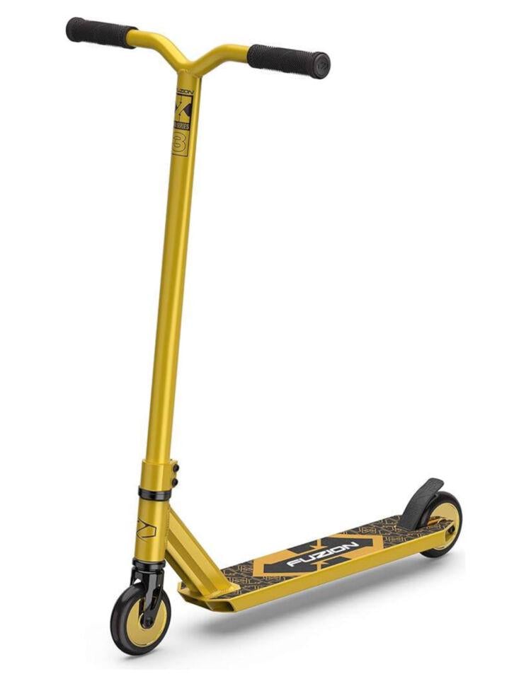 Самокат трюковый Maraton Fuzion X3 Pro Золотой