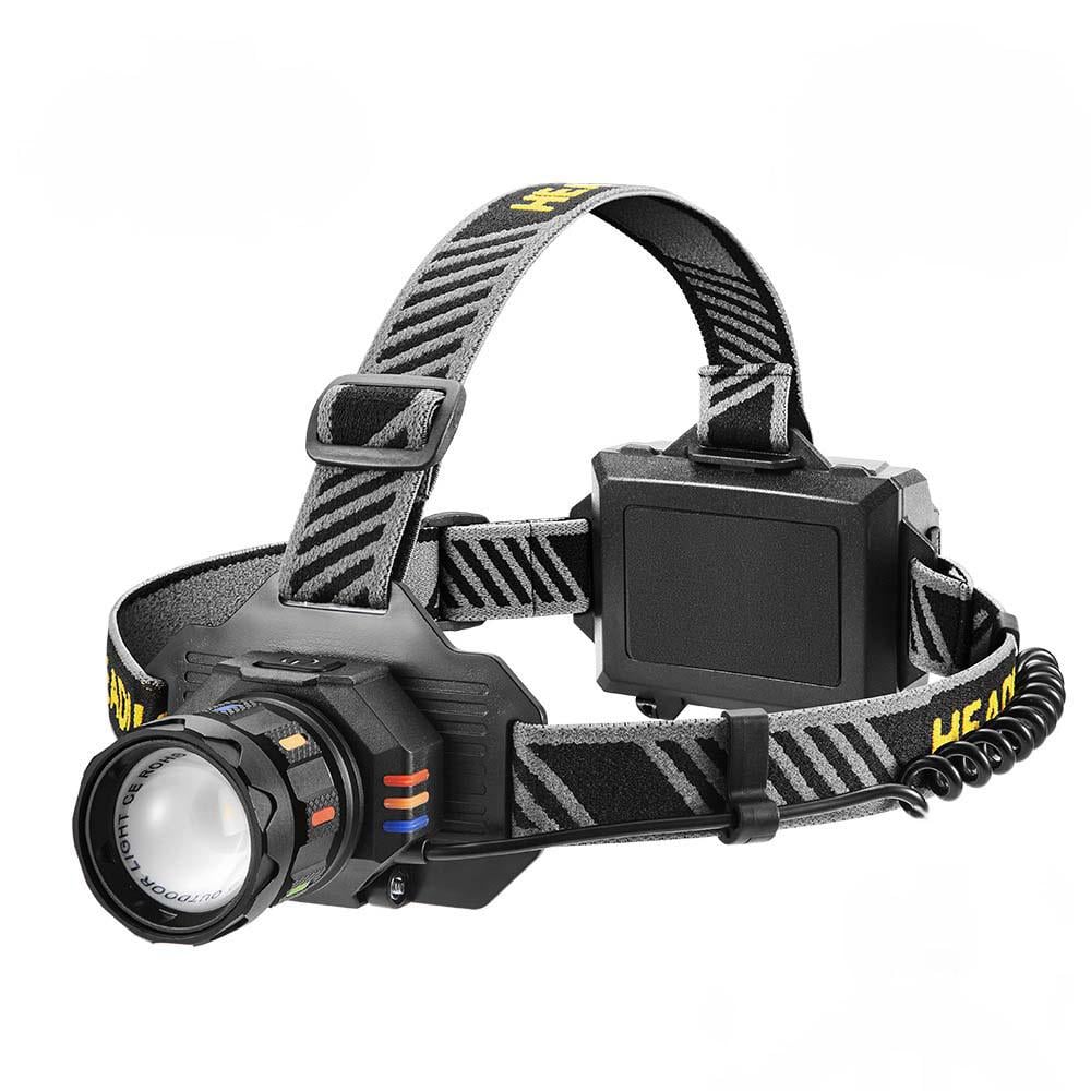 Ліхтар налобний BL-T701A TG з оптичним зумом та регульованим кутом нахилу Чорний