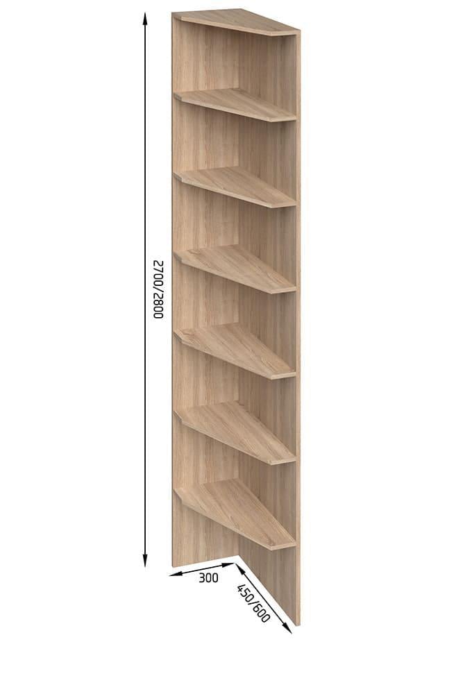 Консоль угловая для шкафов SENAM E-Line 2700x300x600 мм ДСП 16 мм левая (КЗ.2.27.60.3.16.Л) - фото 3 Консоль угловая для шкафов SENAM E-Line 2700x300x600 мм ДСП 16 мм левая (КЗ.2.27.60.3.16.Л) - фото 3