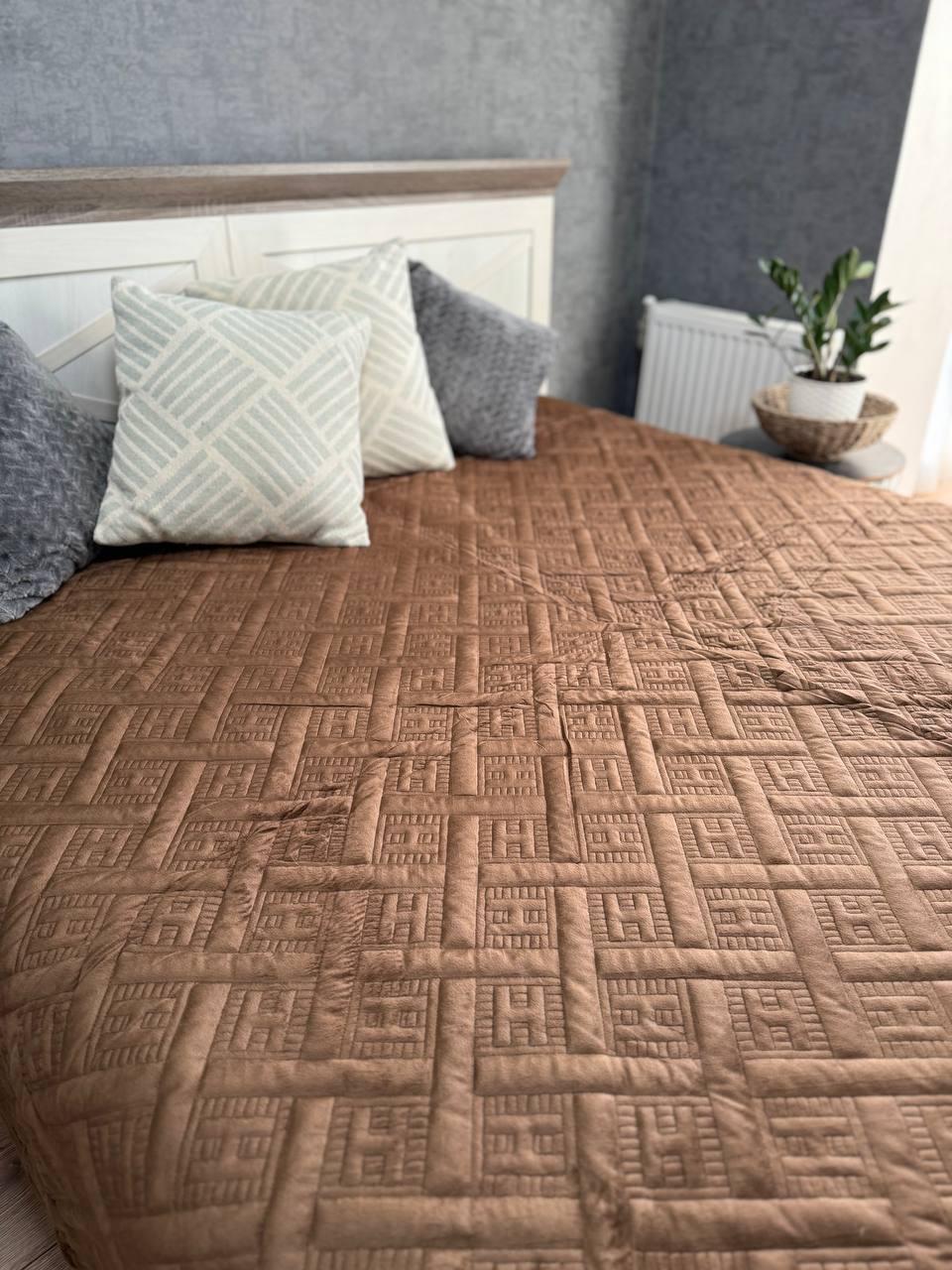 Плед велюровый Макси 230х260 см Коричневый (14070902) - фото 2