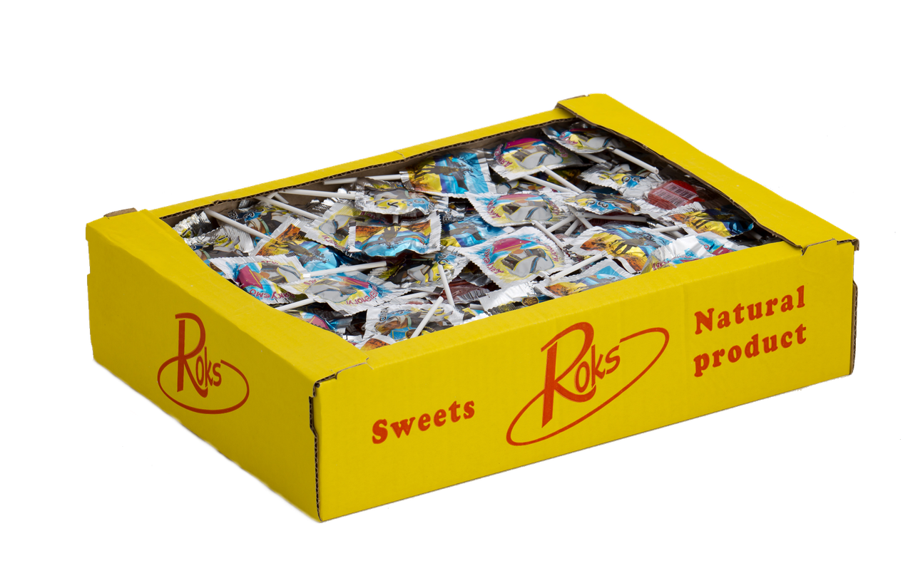 Льодяники на паличці ROKS Патріотичні 8,5 г 3 кг (999В) Льодяники на паличці ROKS Патріотичні 8,5 г 3 кг (999В)