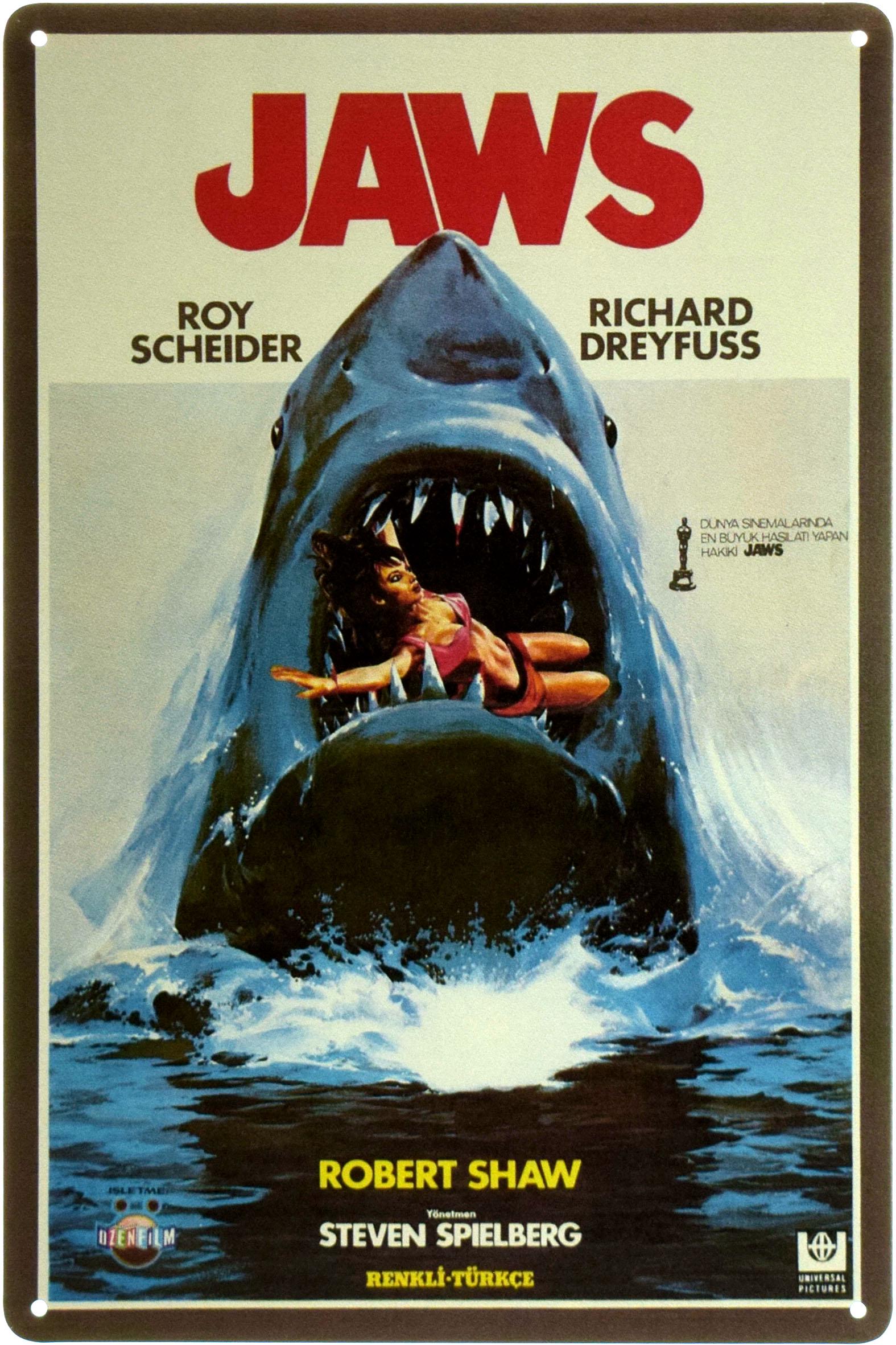 Табличка металлическая Челюсти/Jaws 20x30 см - фото 1 Табличка металлическая Челюсти/Jaws 20x30 см - фото 1