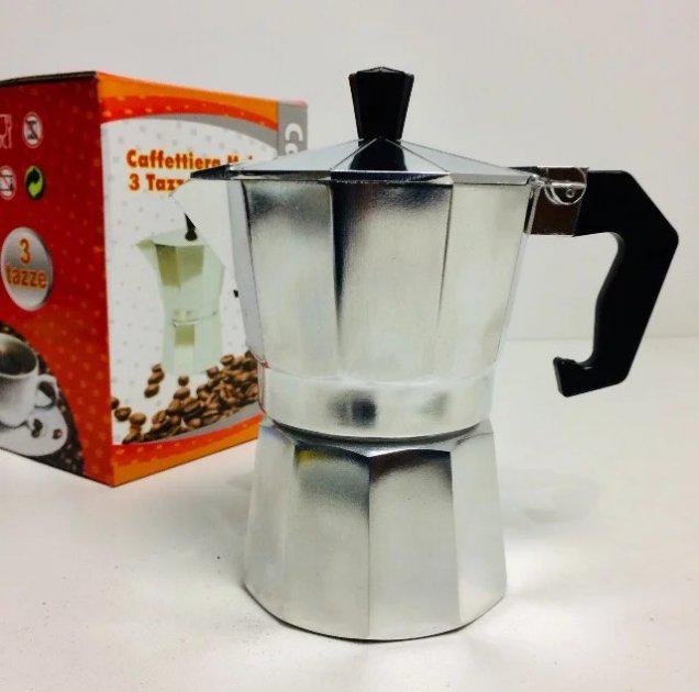 Кавоварка гейзерна Unique UN-1912 алюмінієва для меленої кави на 6 чашок 270 мл - фото 7 Кавоварка гейзерна Unique UN-1912 алюмінієва для меленої кави на 6 чашок 270 мл - фото 7