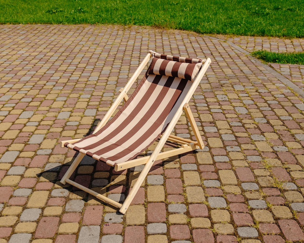 Шезлонг для дачи тканевый XRmaster с подушкой Кофейный (КШ-001) Шезлонг для дачи тканевый XRmaster с подушкой Кофейный (КШ-001)