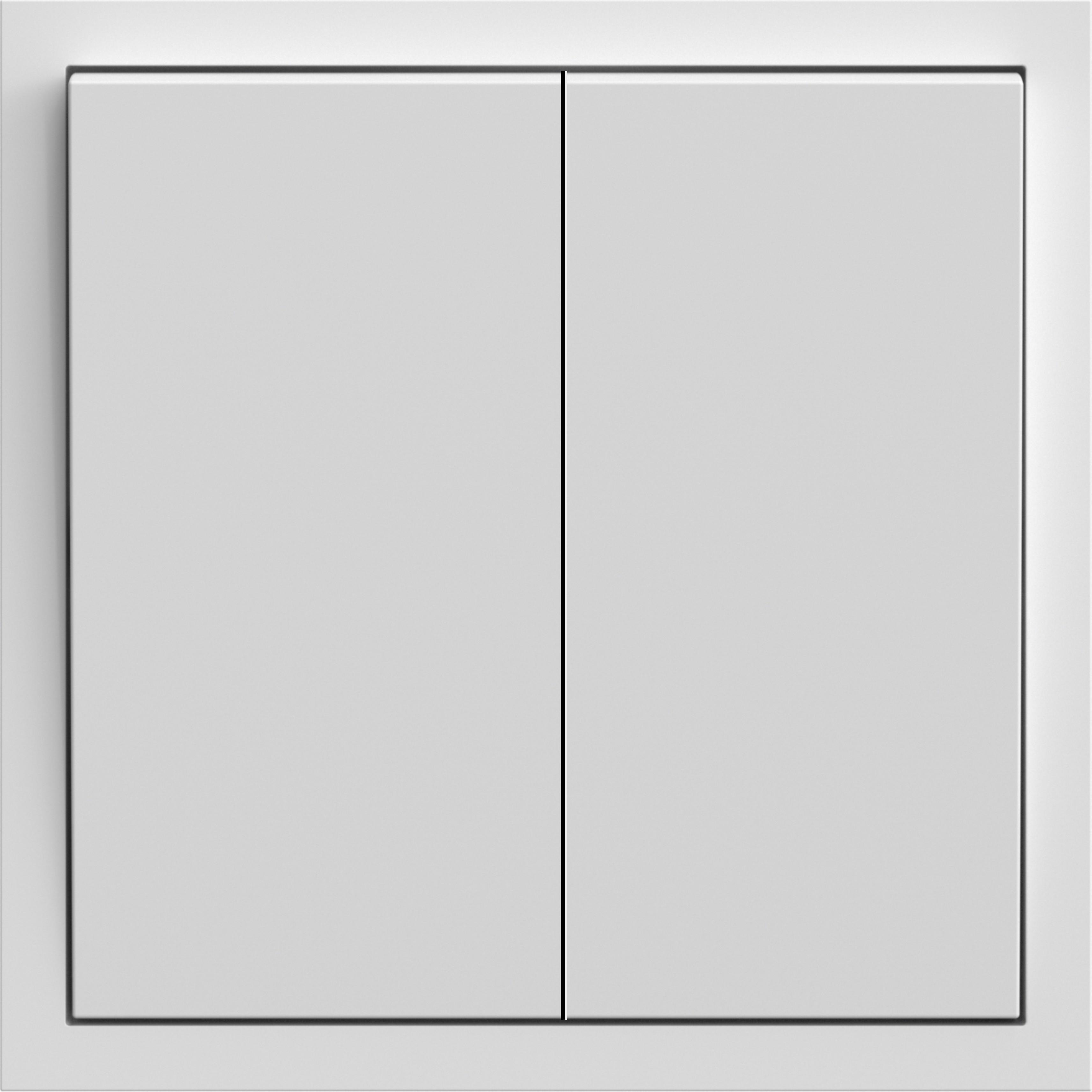 Выключатель двухклавишный ARDERO Soft проходной 10А Белый (EV122-W)