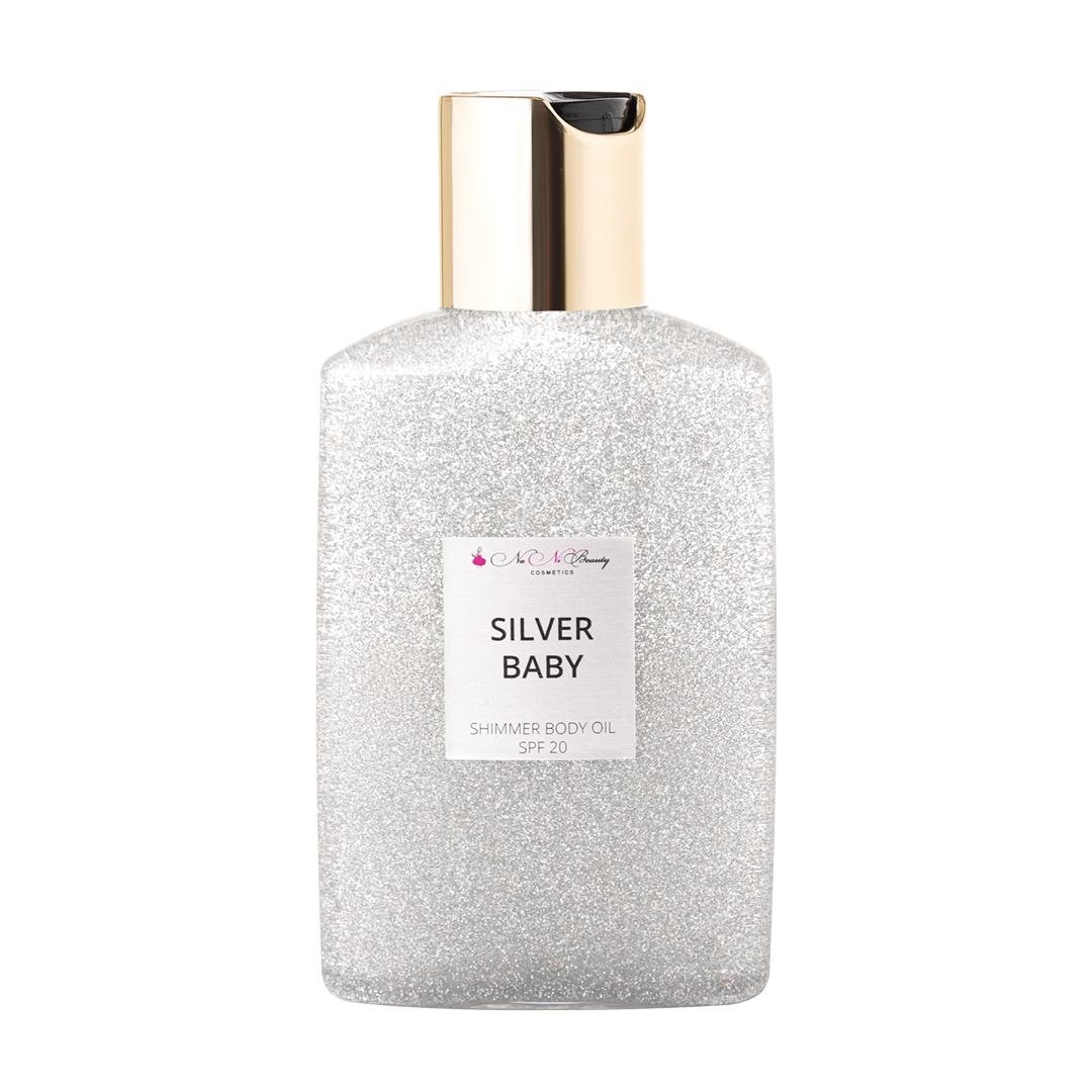 Сухе масло для тіла NaNi Beauty Silver Baby з блиском 120 мл (12408966)