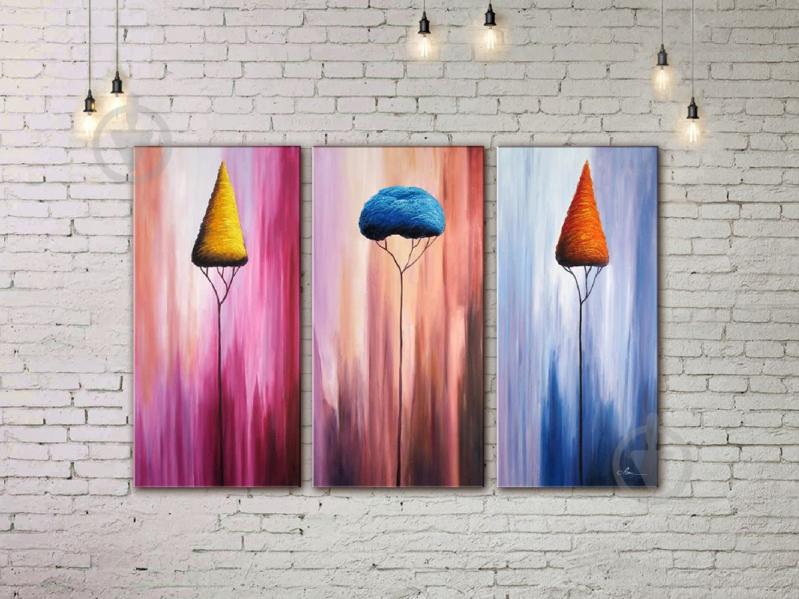 Модульная картина акрилом цветы ArtStar MHM17_3_178 размер 60 х 90 см