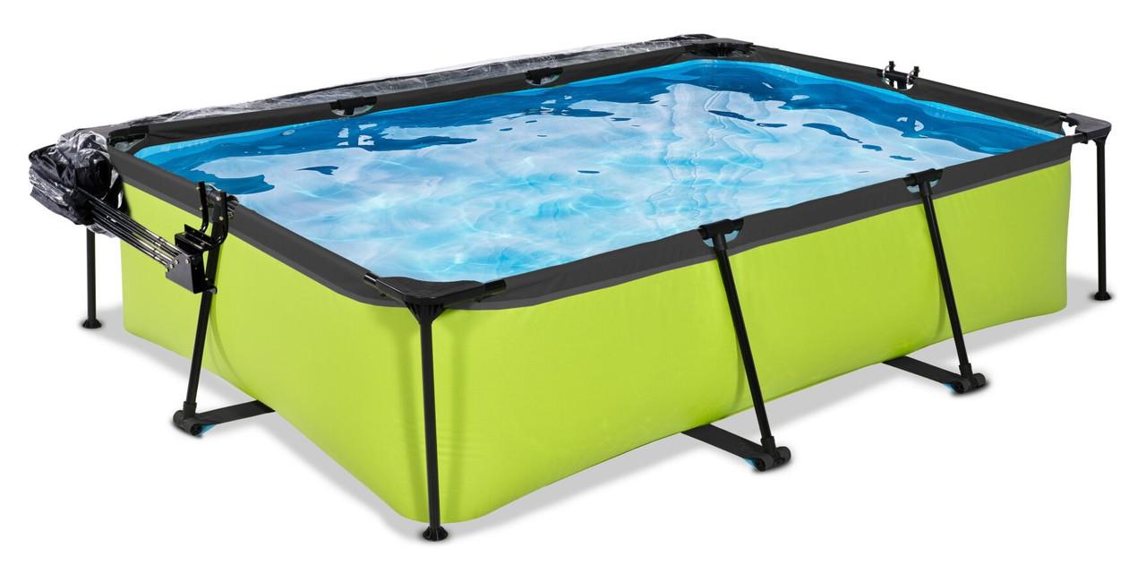 Каркасный бассейн Exit Toys с куполом 300х200х65 см Лайм - фото 6