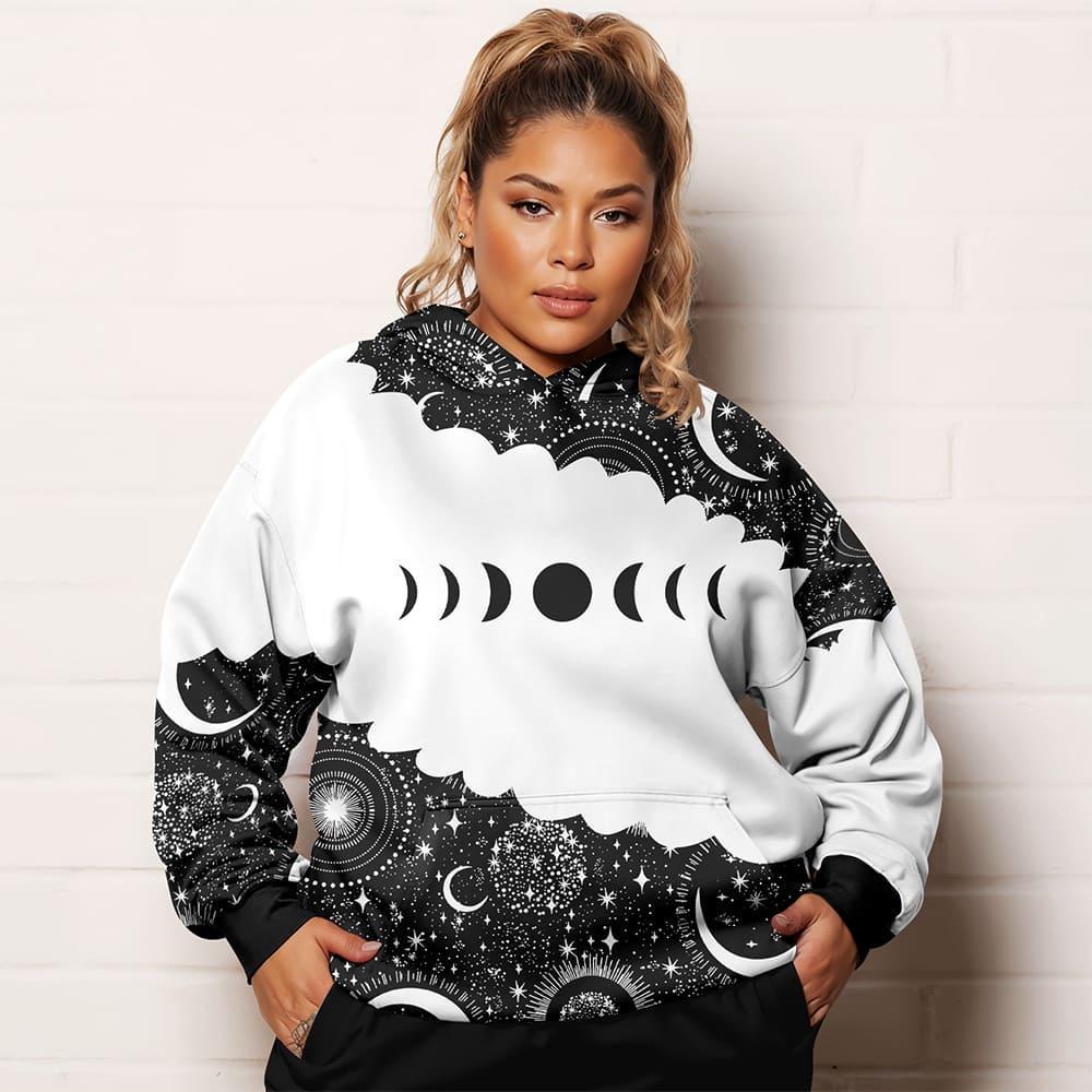 Худі жіноча Інь-янь батал 6XL Білий (11246) - фото 1